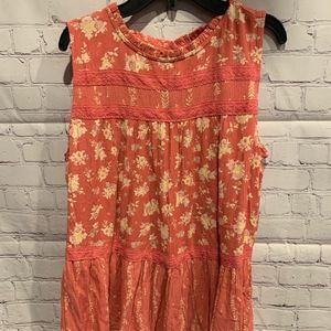 Maurices Womans Coral Floral Tank Size M